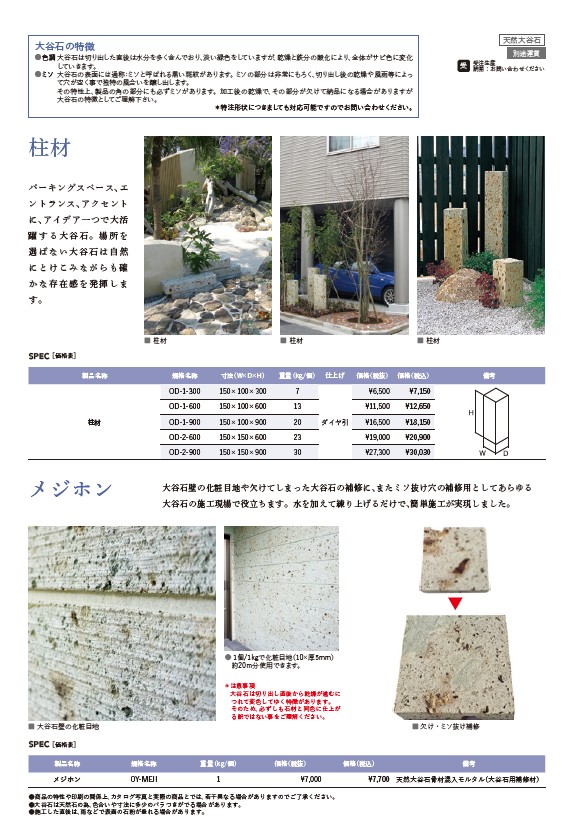 切り落とし大谷石シリーズ